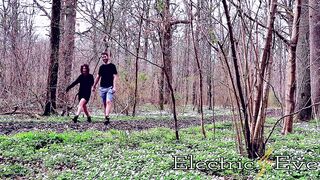 A stroll in the forest ends in outdoor sex against a tree - Teaser