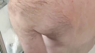 Hairy Dad Bod Shower Solo Jerk Off With Cum