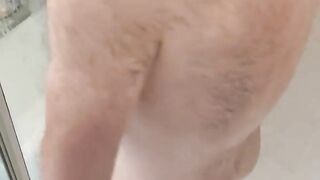 Hairy Dad Bod Shower Solo Jerk Off With Cum