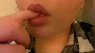 Baby girl teasing her daddy with her finger asmr