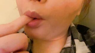 Baby girl teasing her daddy with her finger asmr