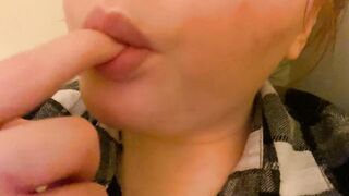 Baby girl teasing her daddy with her finger asmr