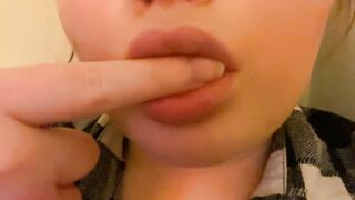 Baby girl teasing her daddy with her finger asmr