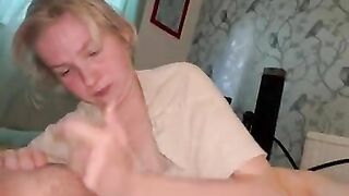 Girlfriend giving me a blowjob