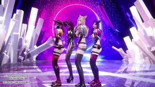 [MMD] (G)I-DLE - TOMBOY Hot Kpop Dance Ahri Akali Evelynn Kaisa League of Legends KDA