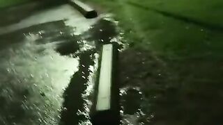 Fucked gf sister outside in public in rain