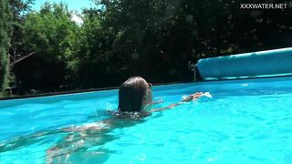 Swimming pool best girl ever Angelica naked