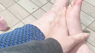 I want you to cum all over my feet