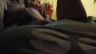 Rubbing my pussy while he snoring