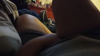 Rubbing my pussy while he snoring