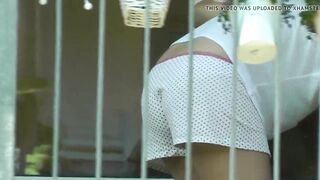 Voyeur neighbour ass and fucking from balcony