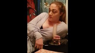 Smoking a Bong