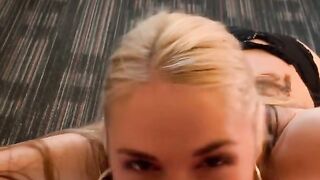 Blonde Escort Sucks my Dick in Hotel Room with Amazing View