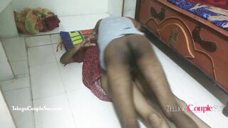 Desi Indian Telugu Couple Fucking on the Floor