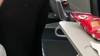 Girl Masturbates on Airplane