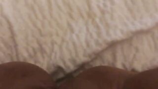 Quick orgasm from rubbing my clit piercing