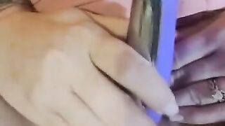 Pussy play with new toy