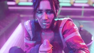 Cyberpunk 2077 - Panam Palmer Gives Handjob For Cum (Animation with Sound)