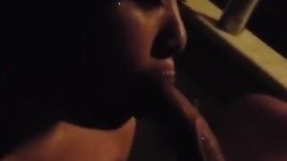 Private hot tub blowjob