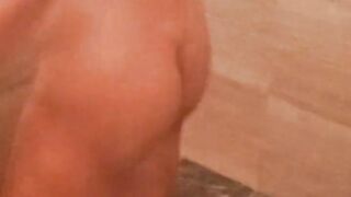 Sexy wife show off her body before shower