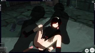 3D HENTAI Group Sex In The Basement With Ruby Rose