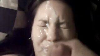 Facial Queen Smiles for Huge Cumshots ( 2 facials)