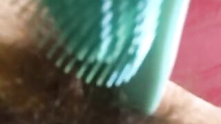 OnlyFan Tipped me to Fuck My Hairy Pussy Gspot LIVE Made in China HAIR BRUSH so I made a Video Too