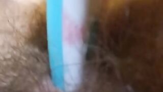 OnlyFan Tipped me to Fuck My Hairy Pussy Gspot LIVE Made in China HAIR BRUSH so I made a Video Too