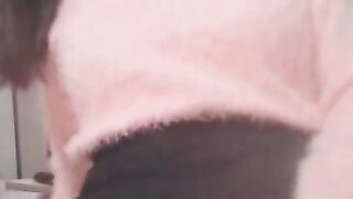 RIDING A PINK DILDO