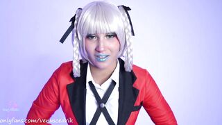 Intense orgasm doing Kakegurui cosplay