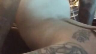 Sexy tattooed man takes me from behind