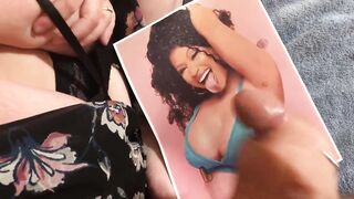 The wife stroking my cock to cum tribute Nicki Minaj