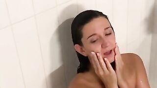 Caught my girlfriend playing in the shower.... so I joined her!