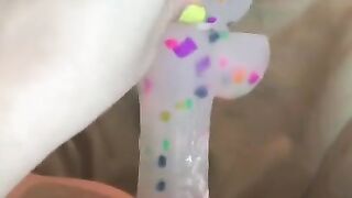 horny teen creams on dildo (full video on onlyfans)