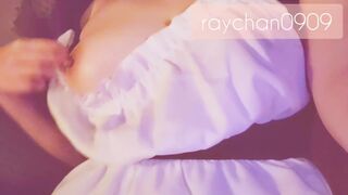 Maid's nipple masturbation