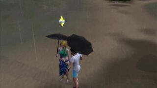 I caught up with a girl on the street and fucked right in the rain | Porno Game 3d