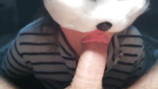 My beautifull silverfox gives me sensual blowjob and take my load to her mouth...