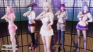 [MMD] Badkiz - Come Closer Sexy Kpop Dance Ahri Akali Seraphine Kaisa Evelynn League Of Legends KDA