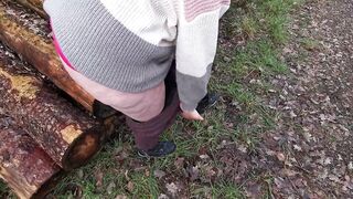 Pussy and titspanking while hiking