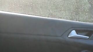 Step mom get fucked in the car in front of Amazon warehouse by step son