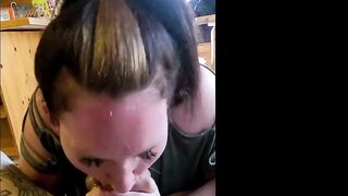 Quick Blowjob In Airbnb Before Parents Return FACIAL | SimonSaysThroat