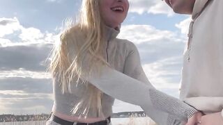 Public Blowjob By Horny Blonde Teenage Stranger