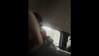 my coworker's slut touches herself in my car