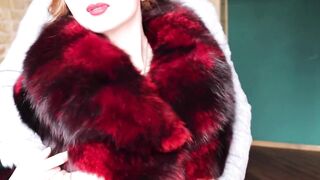 Erotic passionate sex with hot redhead milf! Vintage style fuck in fur coat (TRAILER)