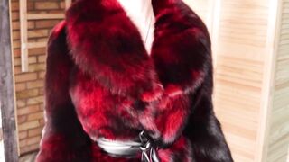 Erotic passionate sex with hot redhead milf! Vintage style fuck in fur coat (TRAILER)