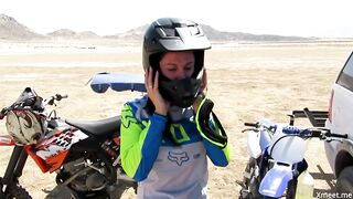 Dirtbike Milf In The Middle Of The Desert