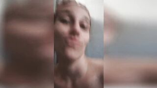 BIG ASS REDHEAD DANCING NAKED IN THE BATHROOM