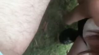 Wife Plays with herself Whilsucks Hubby’s Cock at Cemetery on a Dirty Bench