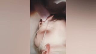 Daddy Loves to Fuck my Face - Real Close up Deepthroat