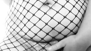 I ride my bbc dildo dressed in a fishnet. LiaKahn spanish milf amateur curvy hot chubby submissive bitch slut